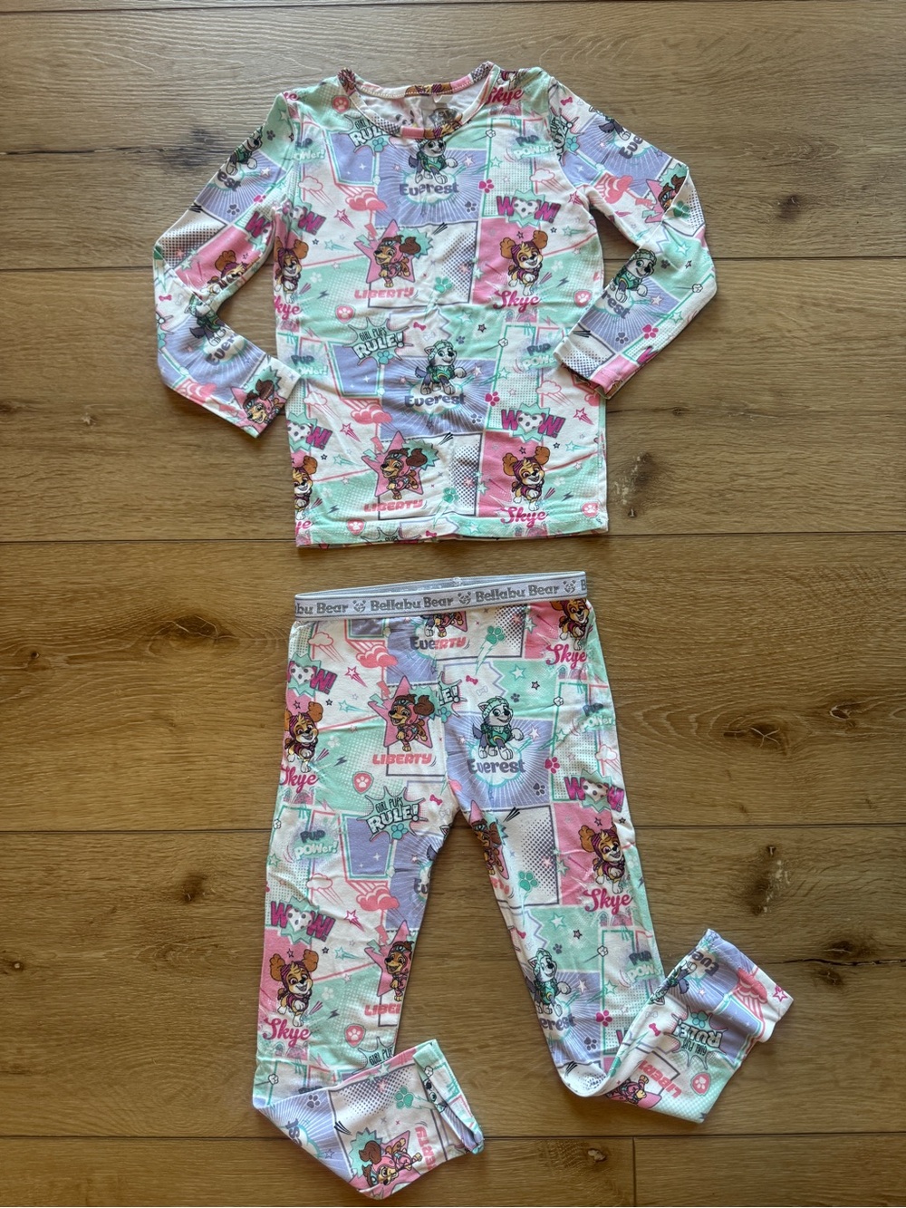 Girls' Long Sleeve Paw Patrol Pajama Set - Pink & Mint
